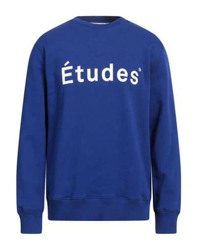 Shop Etudes Studio Études Man Sweatshirt Blue Size Xxl Organic Cotton