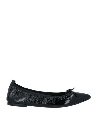 Shop Daniele Ancarani Woman Ballet Flats Black Size 6 Leather