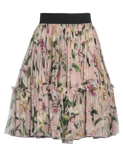 Shop Dolce & Gabbana Woman Midi Skirt Light Pink Size 10 Silk