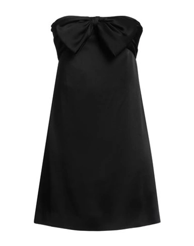 Shop Saint Laurent Woman Mini Dress Black Size 6 Acetate, Viscose, Silk