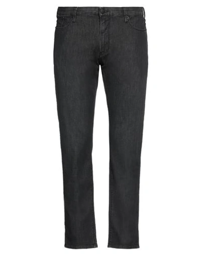 Shop Emporio Armani Man Jeans Lead Size 34w-32l Cotton, Elastane In Grey