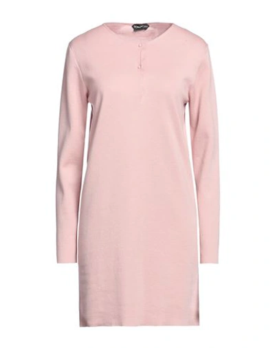 Shop Tom Ford Woman Mini Dress Pastel Pink Size M Cashmere, Silk