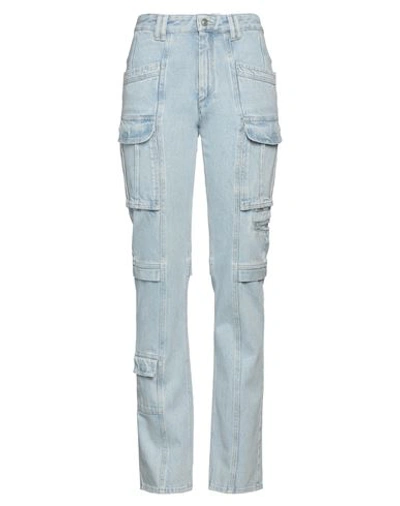 Shop Isabel Marant Woman Jeans Blue Size 8 Cotton