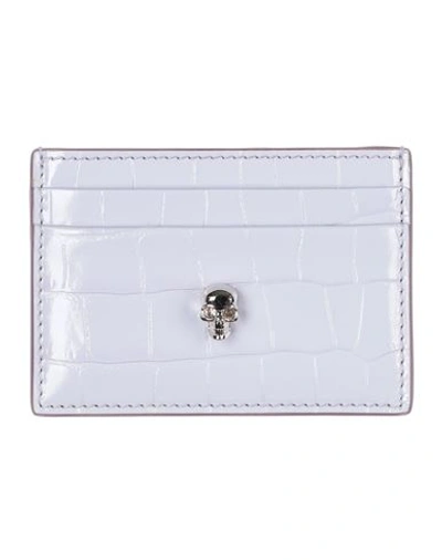 Shop Alexander Mcqueen Woman Document Holder Lilac Size - Soft Leather In Purple