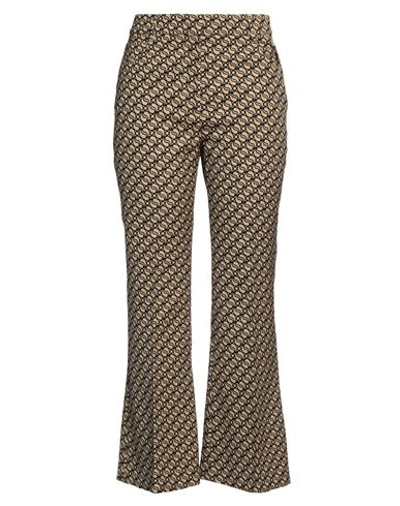 Shop Stella Mccartney Woman Pants Khaki Size 4-6 Wool, Cotton, Polyamide, Elastane In Beige