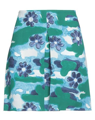 Shop Marni Woman Mini Skirt Green Size 8 Viscose