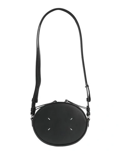 Shop Maison Margiela Woman Cross-body Bag Black Size - Cow Leather, Brass, Zinc, Aluminum, Copper
