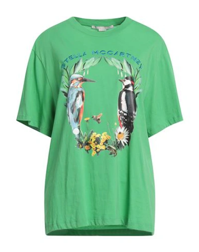 Shop Stella Mccartney Woman T-shirt Green Size 4-6 Cotton, Elastane, Viscose