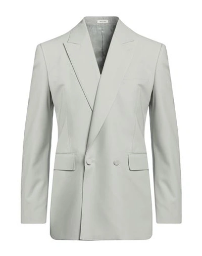 Shop Alexander Mcqueen Man Blazer Grey Size 42 Cotton