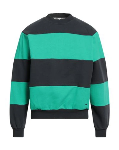 Shop Sunnei Man Sweatshirt Green Size M Cotton