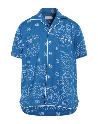 Shop Rhude Man Shirt Blue Size M Tencel