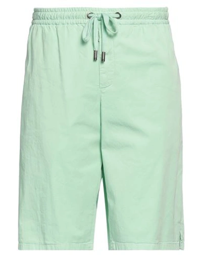 Shop Dolce & Gabbana Man Shorts & Bermuda Shorts Light Green Size 28 Cotton, Elastane