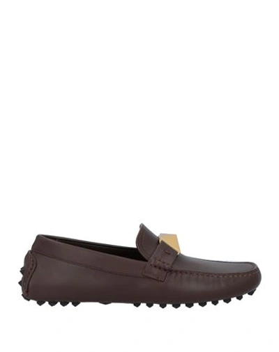 Shop Valentino Garavani Man Loafers Cocoa Size 9 Leather In Brown