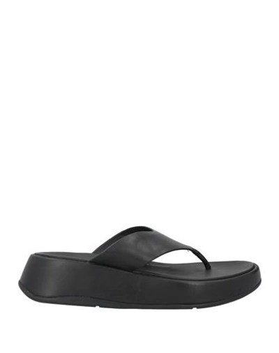 Shop Fitflop Woman Thong Sandal Black Size 7 Leather