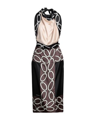 Shop Valentino Garavani Woman Midi Dress Black Size 6 Silk