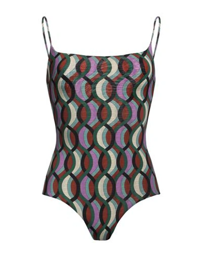Shop Siyu Woman One-piece Swimsuit Brown Size 2 Polyamide, Elastane
