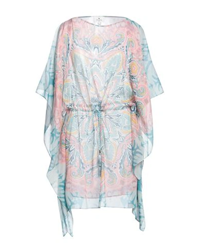 Shop Etro Woman Mini Dress Light Blue Size 8 Polyester
