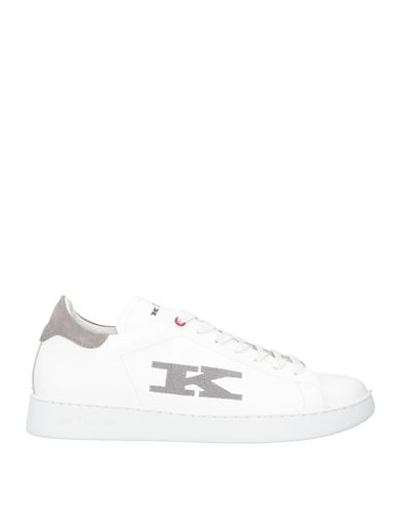 Shop Kiton Man Sneakers White Size 9 Leather