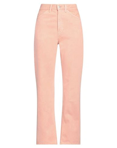 Shop Acne Studios Woman Jeans Salmon Pink Size 26w-28l Cotton