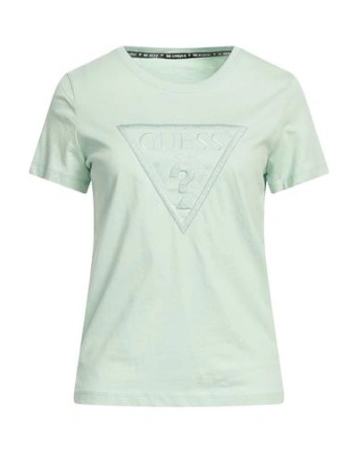 Shop Guess Woman T-shirt Light Green Size Xs Cotton