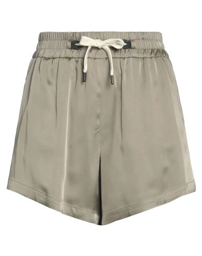 Shop Brunello Cucinelli Woman Shorts & Bermuda Shorts Military Green Size M Acetate, Viscose, Silk, Brass