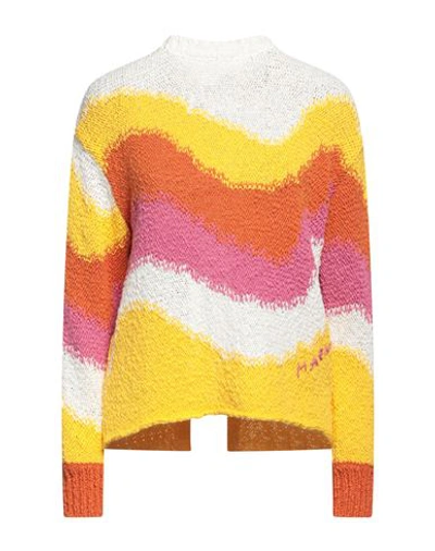 Marni Woman Sweater Yellow Size 4 Cotton In Yellow
