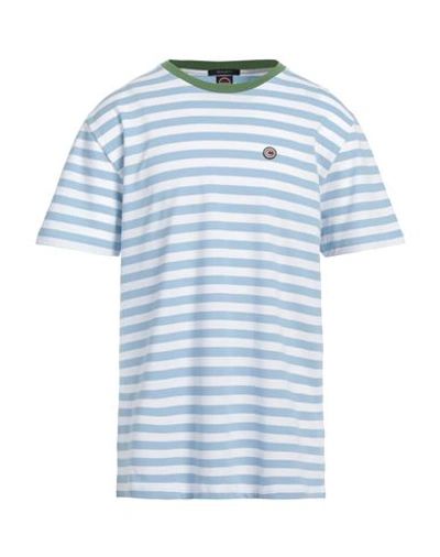 Shop Colmar Man T-shirt Sky Blue Size Xxl Cotton, Elastane