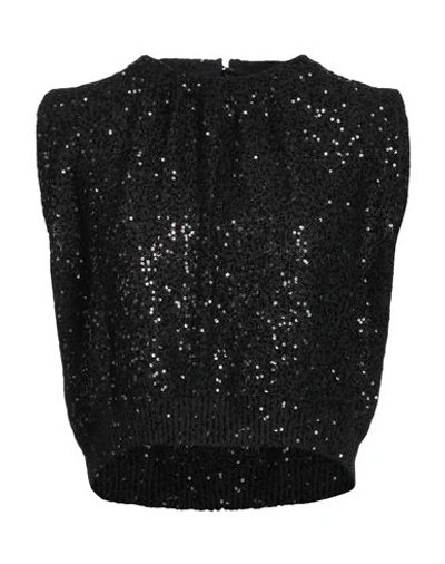 Shop Brunello Cucinelli Woman Sweater Black Size Xl Linen, Cashmere, Silk, Polyester