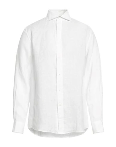 Shop Brunello Cucinelli Man Shirt White Size Xl Linen, Cotton