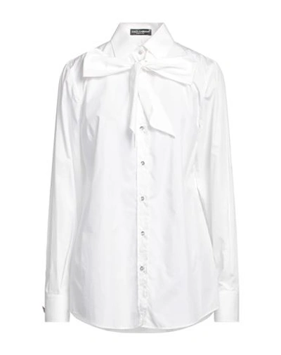 Shop Dolce & Gabbana Woman Shirt White Size 8 Cotton