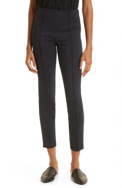 Shop Atm Anthony Thomas Melillo High Waist Crop Pants In Deep Navy