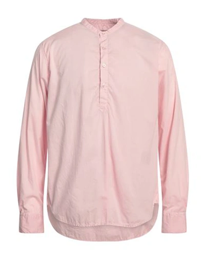 Shop Officine Generale Officine Générale Man Shirt Pink Size M Cotton