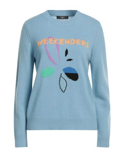 Shop Weekend Max Mara Woman Sweater Light Blue Size S Cashmere