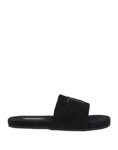Tom Ford Harrison Logo-embroidered Mesh Slides In Black