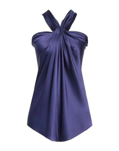 Shop Giorgio Armani Woman Top Dark Purple Size 6 Silk