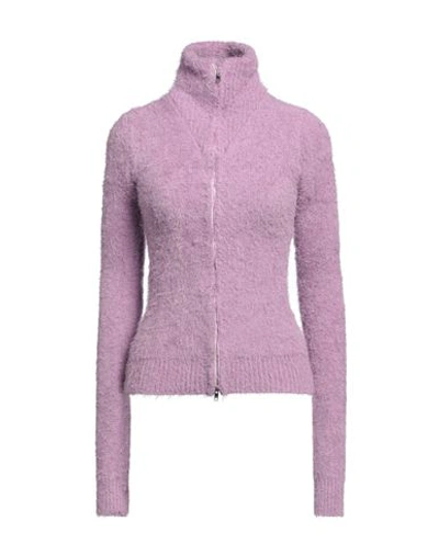 Shop Isabel Marant Woman Cardigan Lilac Size 10 Cotton, Polyamide, Viscose, Polyester, Elastane In Purple