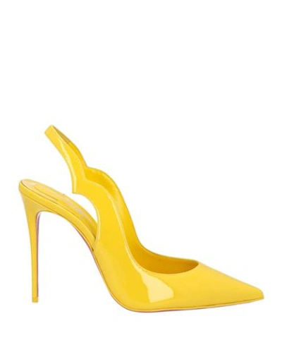 Shop Christian Louboutin Woman Pumps Yellow Size 8.5 Calfskin
