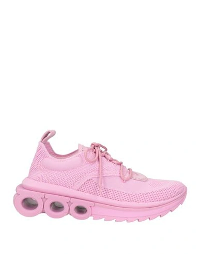Ferragamo Woman Sneakers Light Purple Size 6.5 Textile Fibers In Pink
