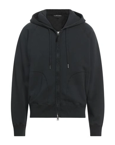 Shop Tom Ford Man Sweatshirt Black Size 44 Cotton, Lambskin