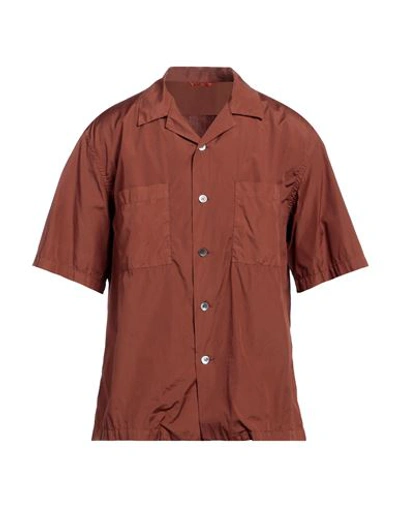 Shop Barena Venezia Barena Man Shirt Brown Size 44 Cotton