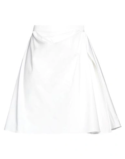 Shop Alexander Mcqueen Woman Mini Skirt White Size 8 Cotton