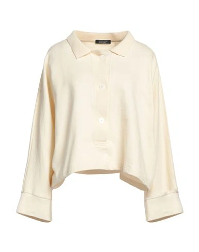 Shop Aragona Woman Sweatshirt Cream Size 6 Cotton In White