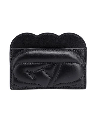 Shop Alexander Mcqueen Woman Document Holder Black Size - Soft Leather