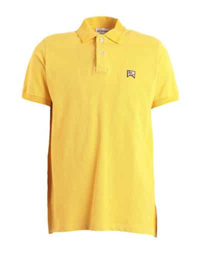 Shop Roy Rogers Roÿ Roger's Man Polo Shirt Yellow Size Xxl Cotton