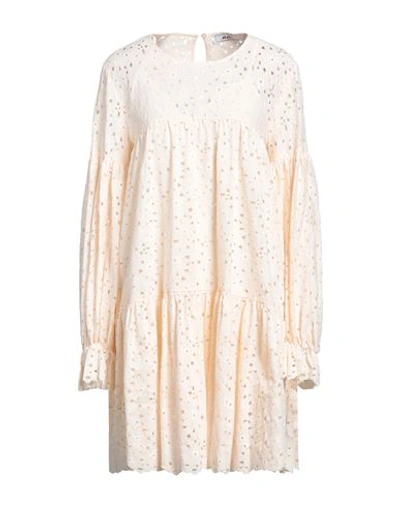 Shop Jijil Woman Mini Dress Ivory Size 4 Polyamide, Cotton In White