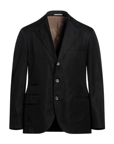 Shop Brunello Cucinelli Man Blazer Black Size 40 Cotton