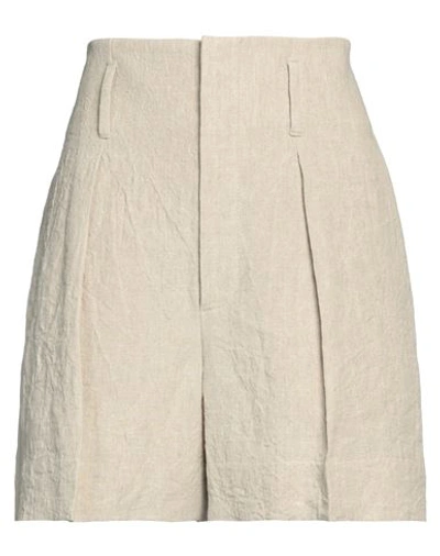Shop Brunello Cucinelli Woman Shorts & Bermuda Shorts Beige Size 8 Linen