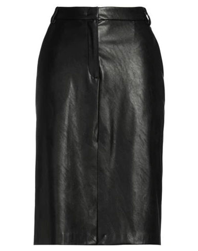 Shop Pinko Woman Midi Skirt Black Size 6 Polyester, Polyurethane