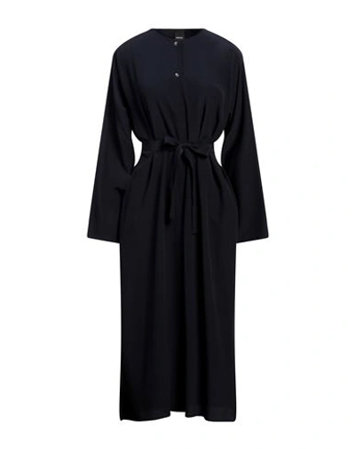 Shop Aspesi Woman Midi Dress Midnight Blue Size 6 Silk