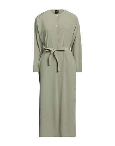 Shop Aspesi Woman Midi Dress Sage Green Size 4 Silk